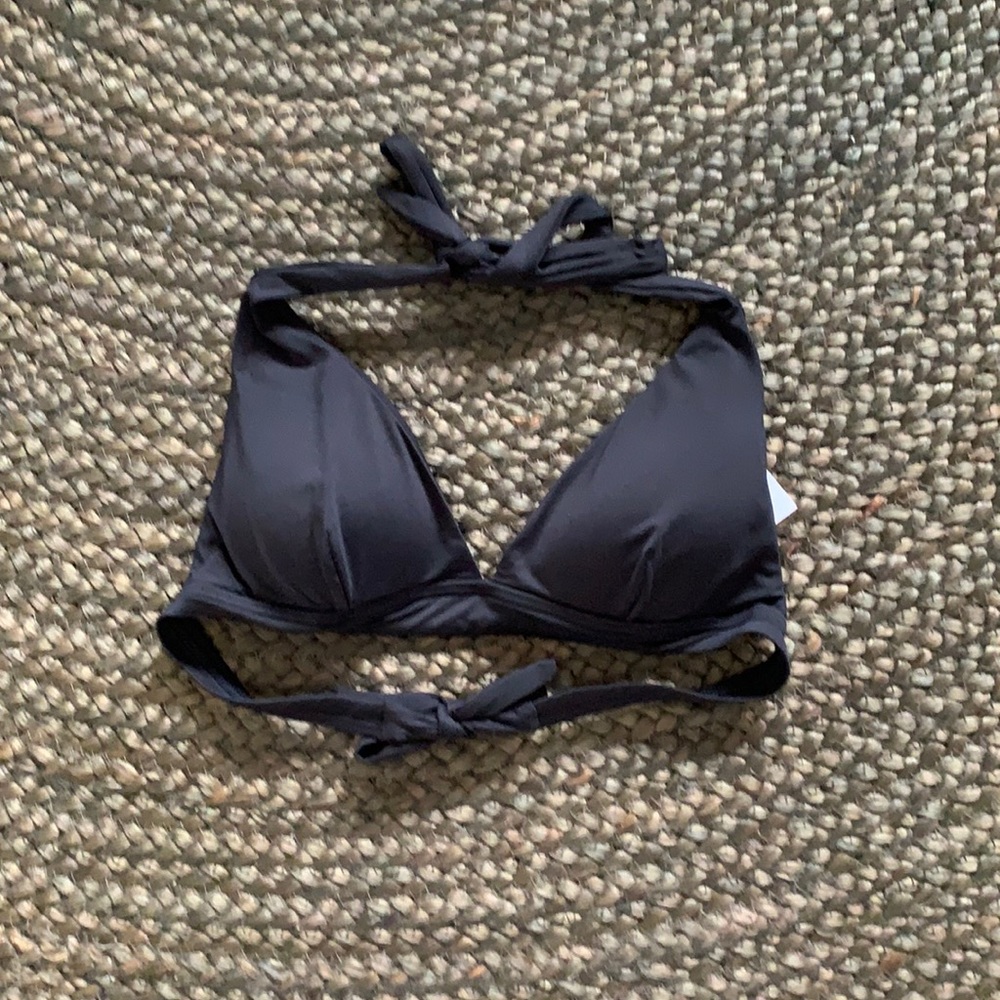 NWT Loft black string bikini top